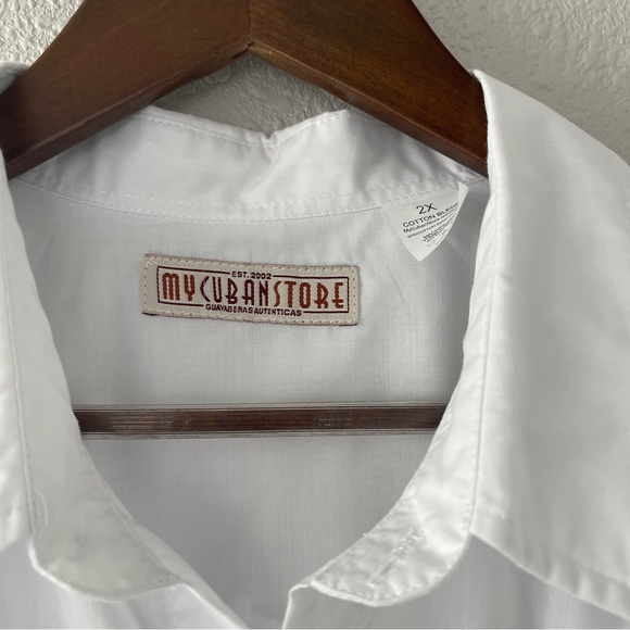 My Cuban store Men's White Short Sleeve Shirt XXL - Picture 4 of 4